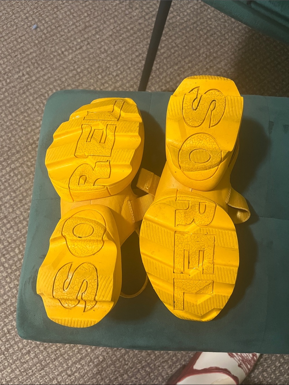 Sorel Bright Yellow Buckle Sport Sandals - Picture 2 of 2